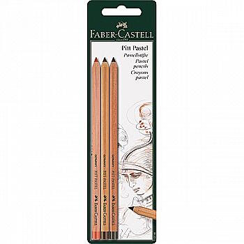 Набор пастельных карандашей Pitt Pastel 3 шт. в блистере, 112797 Faber-Castell Набор пастельных карандашей Pitt Pastel 3 шт. в блистере, 112797 Faber-Castell