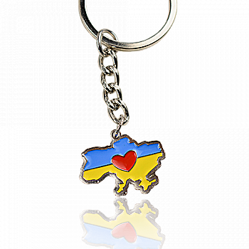 Брелок "Карта України" 27*18 мм, арт. 036, 1036 Брелок "Карта України" 27*18 мм, арт. 036, 1036