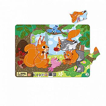 Пазл з рамкою "Білочки", R300224 Пазл з рамкою "Білочки", R300224