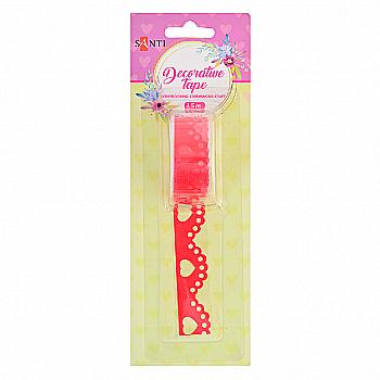 Стрічка фігурна "Романтика", червона, 1,5 м, 742368