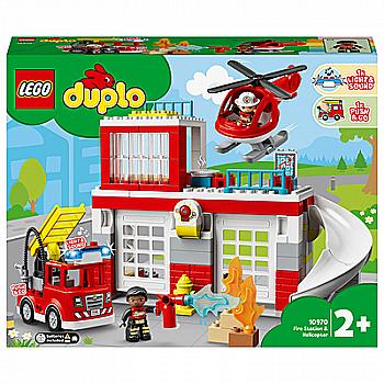 Конструктор Lego Duplo "Пожарное депо и вертолет", 10970 Конструктор Lego Duplo "Пожарное депо и вертолет", 10970