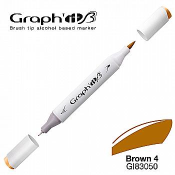 Маркер двосторонній Brushmarker, Коричневий 4 (3050), GI83050 Graph`it Маркер двосторонній Brushmarker, Коричневий 4 (3050), GI83050 Graph`it