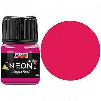 Краска акриловая Neon, Розовая, 30мл, Pentart Краска акриловая Neon, Розовая, 30мл, Pentart