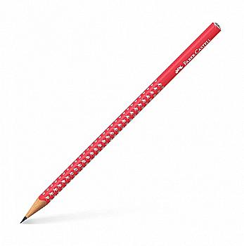 Олівець чорнографітний Grip Sparkle, candy cane red, 118240 Faber-Castell Олівець чорнографітний Grip Sparkle, candy cane red, 118240 Faber-Castell