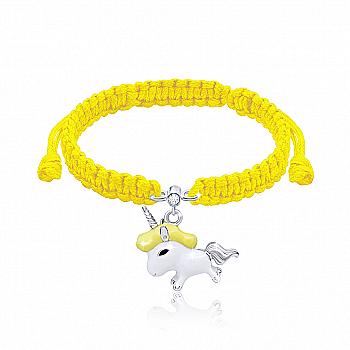 Браслет плетений "Єдиноріг", жовтий, 419542400605