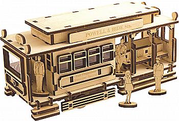 Набор-Конструктор "Трамвай" (2х8х11 см) фанера, 104-F
