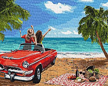 Картина по номерам 40*50 см "Путешествие с подругой", KHO4758