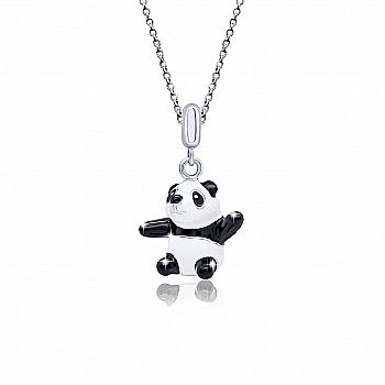 Кулон "Мишка Панда", бело-черный, 319541800602