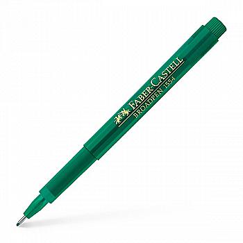 Ручка капілярна 0,8 мм Broadpen 1554 зелений, 155467 Faber-Castell *** Ручка капілярна 0,8 мм Broadpen 1554 зелений, 155467 Faber-Castell ***