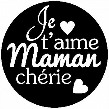 Штамп-міні прозорий 4*4 см Je t`aime Maman cherie, 10030045 ТМ "Artemio"