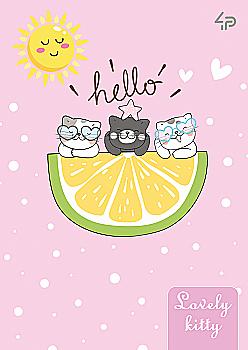 Блокнот А6 "Lovely Kitty" lime, 904662, TM Profiplan  Блокнот А6 "Lovely Kitty" lime, 904662, TM Profiplan