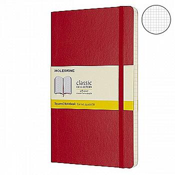 Блокнот Красный мягкий средний клетка, Moleskine Classic, QP617F2 Блокнот Красный мягкий средний клетка, Moleskine Classic, QP617F2