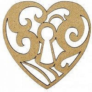 Заготовка Сердце 11, 2 шт, МДФ, 10*10 см, Rosa Talent