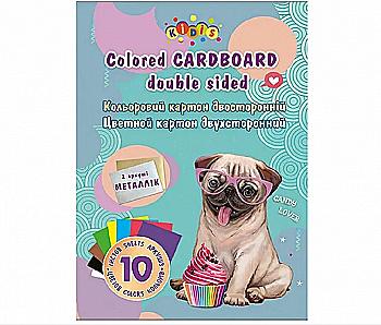 Картон кольоровий двостор. А4, 10 арк. Kidis "Candy Lover Puppy", 13489 Картон кольоровий двостор. А4, 10 арк. Kidis "Candy Lover Puppy", 13489