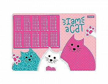 Підкладка для столу дитяча 1В "Таблиця множення "I am a cat", 491860 Підкладка для столу дитяча 1В "Таблиця множення "I am a cat", 491860