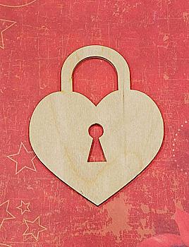 Фігура з фанери "Серце-замок", 9*11 см, 741059
