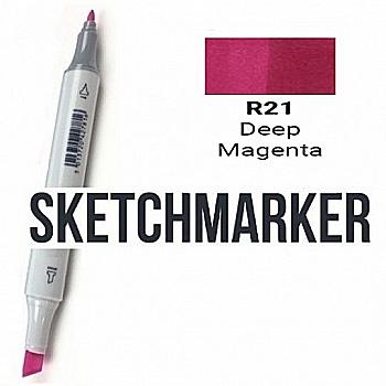Маркер SKETCHMARKER, 2 пера: долото и тонкое, Deep Magenta - Глубокий пурпурный, SM-R21 Маркер SKETCHMARKER, 2 пера: долото и тонкое, Deep Magenta - Глубокий пурпурный, SM-R21