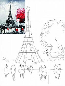 Полотно на картоні "Пейзаж" №2 30*40 акр,бавовна, Rosa Start Полотно на картоні "Пейзаж" №2 30*40 акр,бавовна, Rosa Start