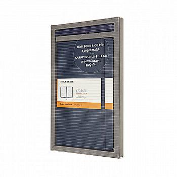 Набір подарунковий, Записник середній Сапфір + ручка, Moleskine Go, BUNDVLGGOB20 Набір подарунковий, Записник середній Сапфір + ручка, Moleskine Go, BUNDVLGGOB20