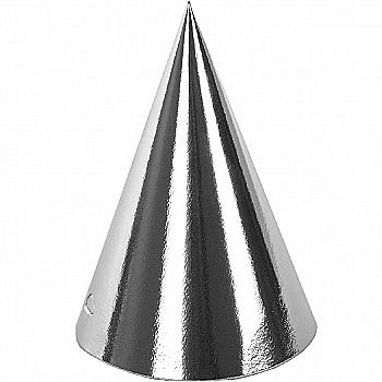 Колпак фольгированный серебряный 6 шт., 1501-4745