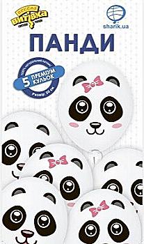 Набір кульок латексних "Панди" 5 од, 1111-0842