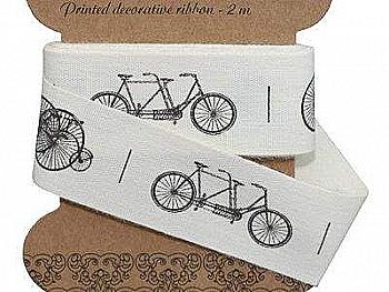 Лента отличима Ретро велосипеды, 25 мм, 2м, SCB390302