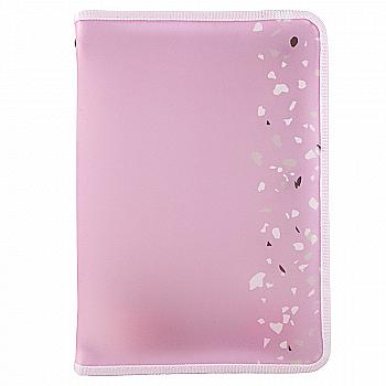 Папка об`ємна на блискавці, А4+, Shine, рожева, 1807-10-A