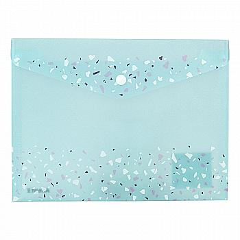 Папка на кнопці А5+, Shine, аквамарин, 1442-18-A