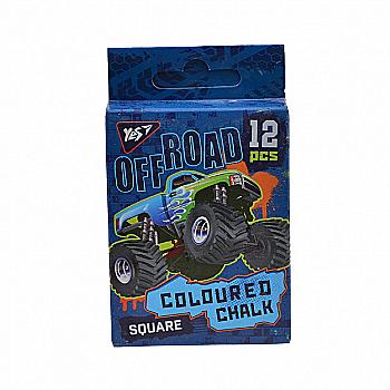 Крейда кольорова 12 шт,квадратна "M-trucks", 400369