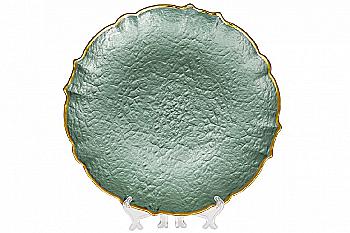Тарілка сервірувальна 33 см, смарагдовий, 587-029
