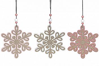 Декор підвісний "Сніжинка" 12 см, 738-111 Декор підвісний "Сніжинка" 12 см, 738-111