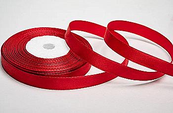 Лента атлас 12 мм-23 м, 133 темно-красная