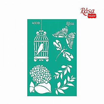 Трафарет самоклеящийся 13*20 см №4000 "Floral Poem", Rosa Talent Трафарет самоклеящийся 13*20 см №4000 "Floral Poem", Rosa Talent