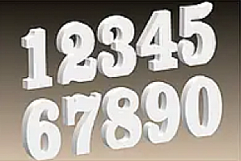 Фігури з пінопласту цифра 0- 50 см