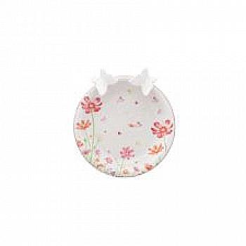 Тарілка керамічна "Cosmea" d=26 см, білий з малюнком, 9828744/1022145 Тарілка керамічна "Cosmea" d=26 см, білий з малюнком, 9828744/1022145