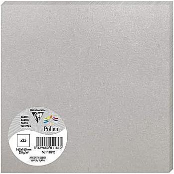 Заготівка для листівок Pollen 160*160 мм/210 г, Silver/Срібний, 1189C