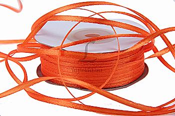 Лента атлас 3 мм-91 м, 144, оранжевая