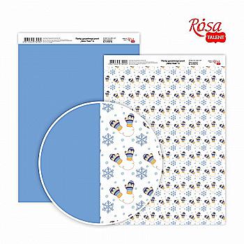 Бумага дизайнерская "New Year" 5, двухсторонний, 21*29,7 см, 250 г/м2, Rosa Talent