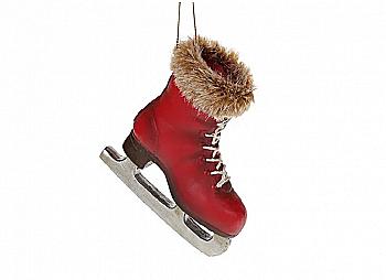 Декор подвесной "Сапожок" 9 см, красный, HA9-503