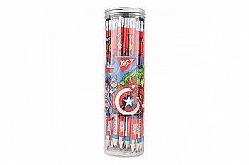 Олівець ч/гр круглий з гумк. у пл. тубі "Marvel.Avengers" (36 шт.), 280611 Yes Олівець ч/гр круглий з гумк. у пл. тубі "Marvel.Avengers" (36 шт.), 280611 Yes