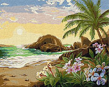 Набір для розпису по номерах 40*50 см "Вечір у раю", KHO2765