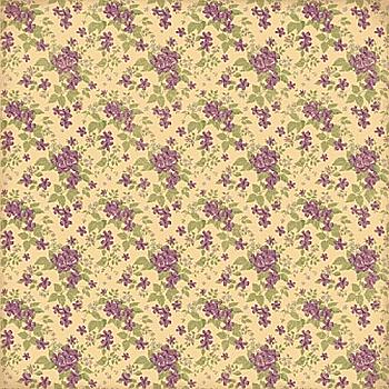 Бумага для скрапбукинга двухсторон Весеннее Сирень