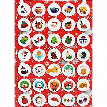Набір Новорічних наліпок А5, НС-А5-07 Набір Новорічних наліпок А5, НС-А5-07