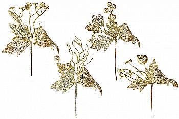 Декоративний букет 20 см, золото гліттер, 901-120