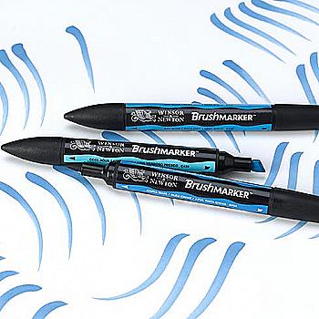Маркер двосторонній Brushmarker, Лазур (B346), 0204054 W&N Маркер двосторонній Brushmarker, Лазур (B346), 0204054 W&N