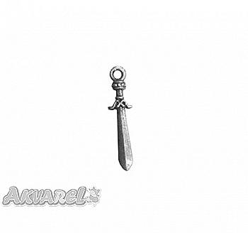 Набір металевих підвісок Рицарський меч 5*23 мм, 10 шт