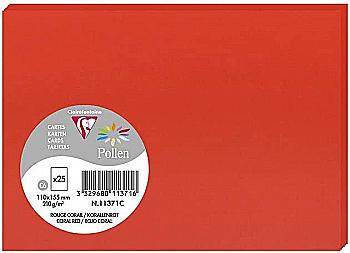 Заготівка для листівок Pollen 110*155 мм/210 г, Coral red/Коралово-червоний, 11378C Заготівка для листівок Pollen 110*155 мм/210 г, Coral red/Коралово-червоний, 11378C