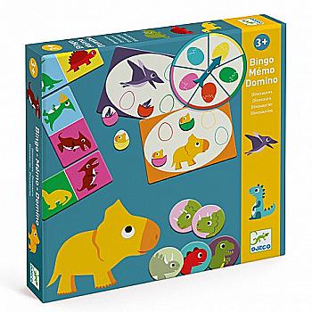 Игра настольная детская "Динозавры", DJ08132, DJECO Игра настольная детская "Динозавры", DJ08132, DJECO