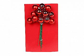 Гроно ягід для декору 2 см, червоний, 898-232