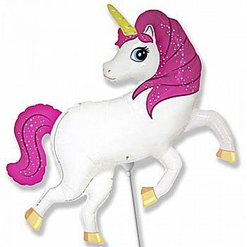 Куля повітряна Фігура Единоріг рожевий, 1206-0992